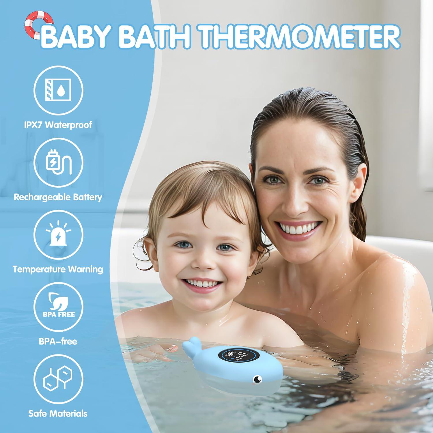 Termómetro Digital Flotante para Bebés - Seguro y Recargable