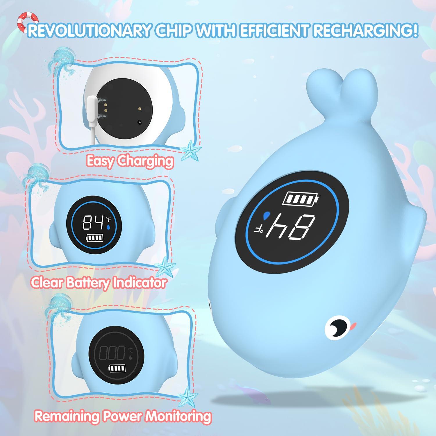 Termómetro Digital Flotante para Bebés - Seguro y Recargable