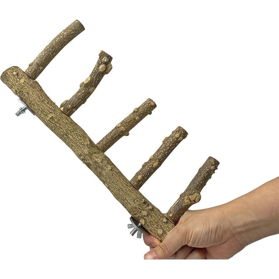 Escalera de Madera Natural para Periquitos Juguete 25cm