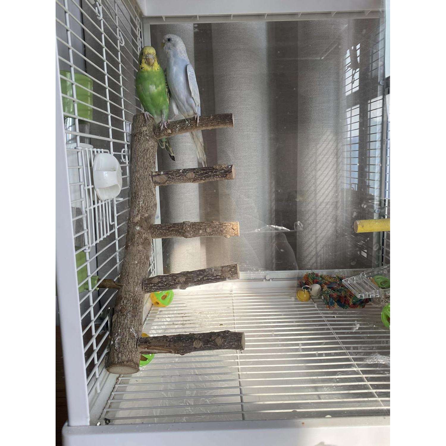 Escalera de Madera Natural para Periquitos Juguete 25cm