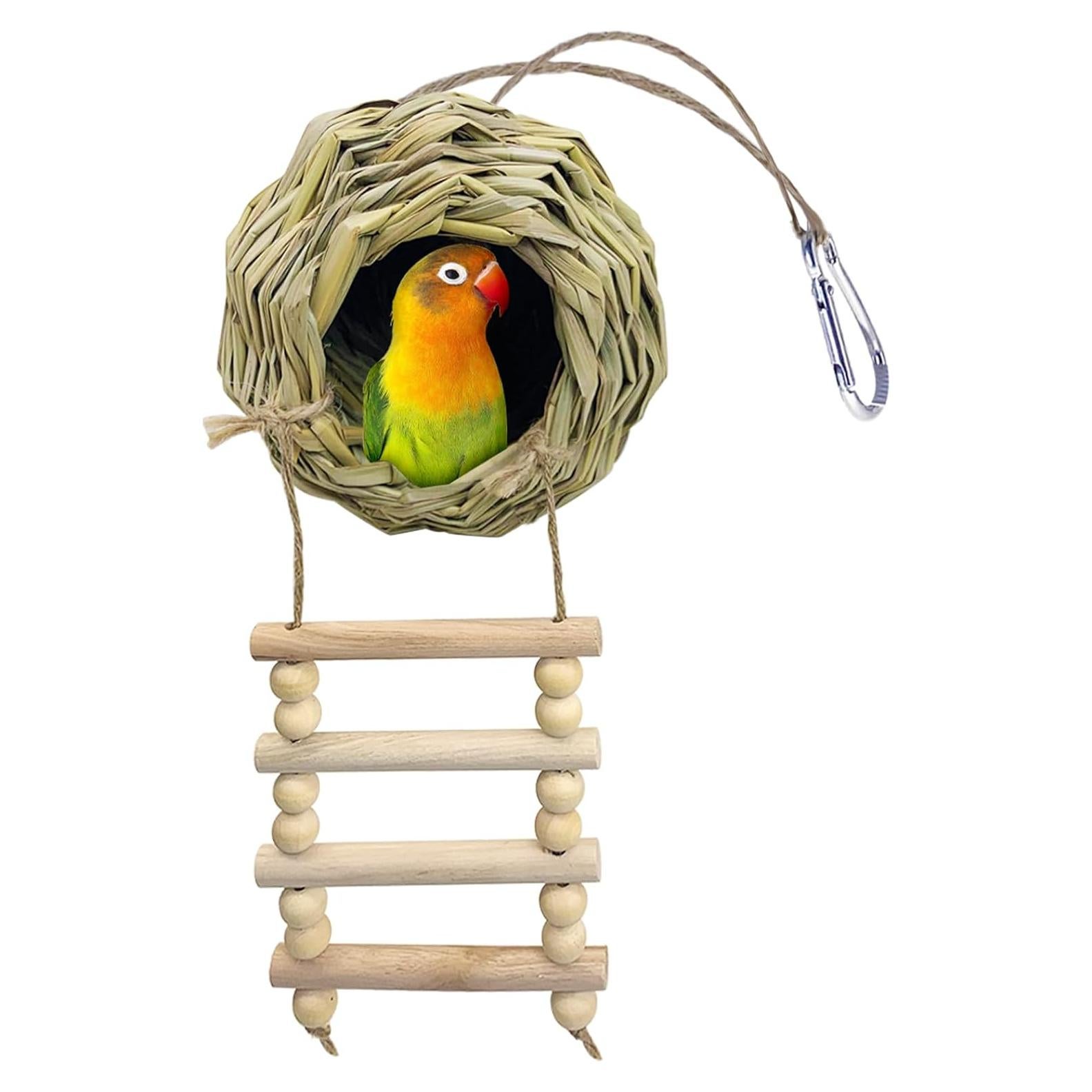 Casa de Pájaro Tejida a Mano Hamiledyi Mediana 12x12 cm