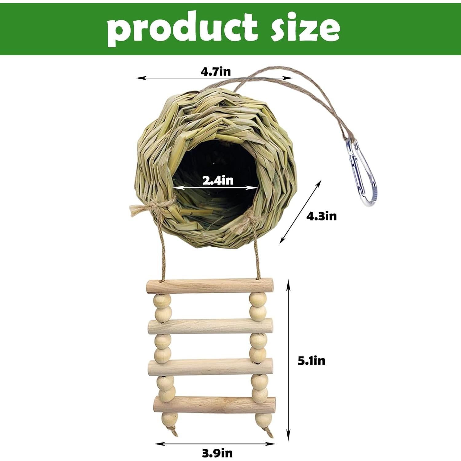 Casa de Pájaro Tejida a Mano Hamiledyi Mediana 12x12 cm