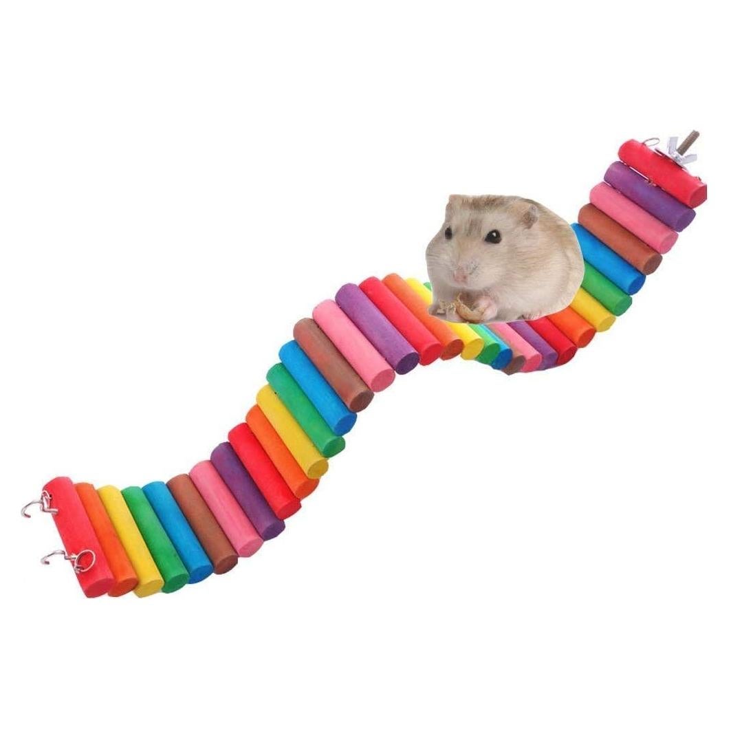 Puente Columpio de Madera Natural Litewood 30x6cm para Aves y Roedores