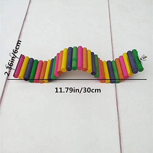 Puente Columpio de Madera Natural Litewood 30x6cm para Aves y Roedores