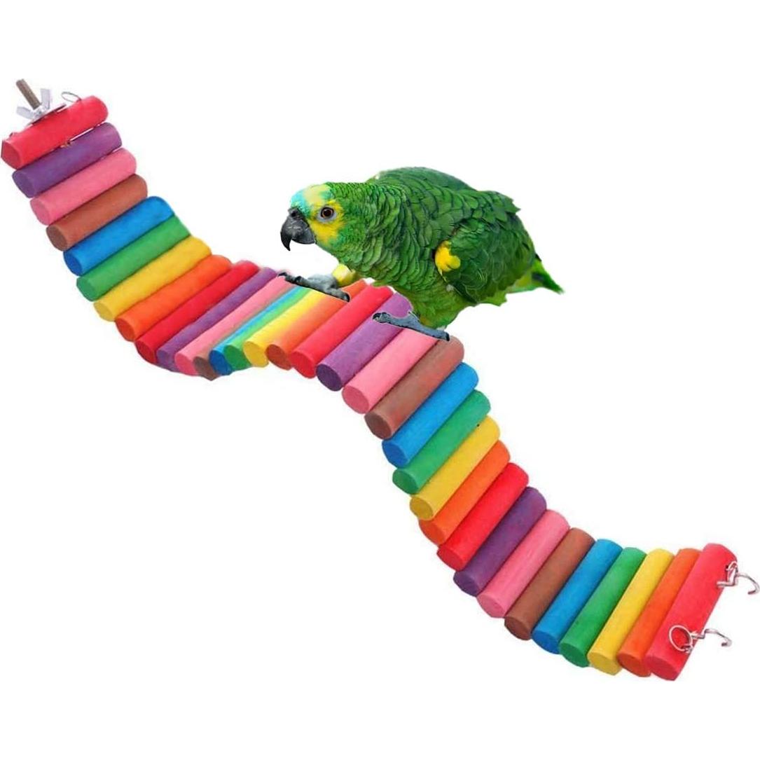 Puente Columpio de Madera Natural Litewood 30x6cm para Aves y Roedores