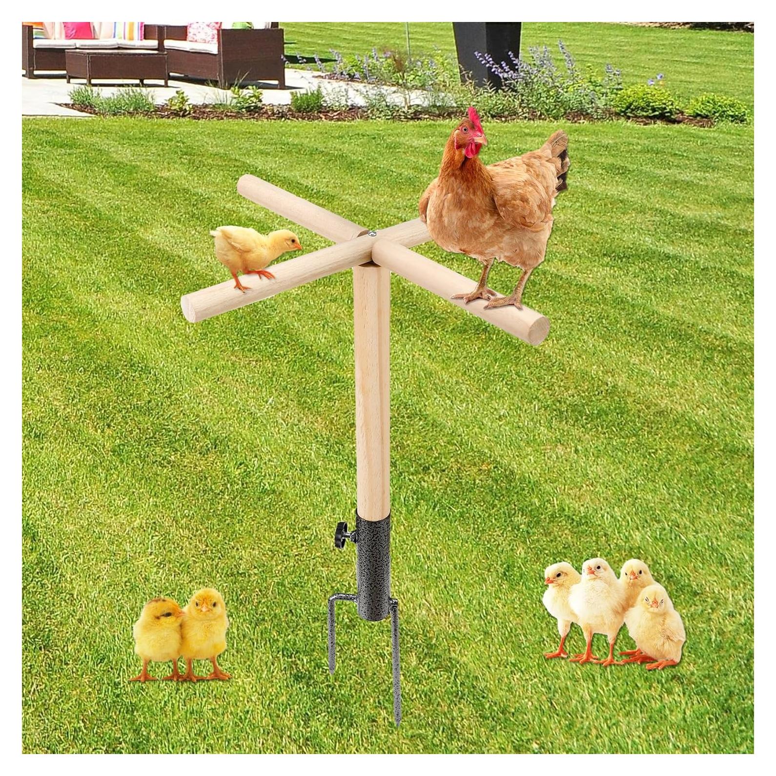 Perchero para Pollos ALLFULL 42x42x67.6cm Madera Natural