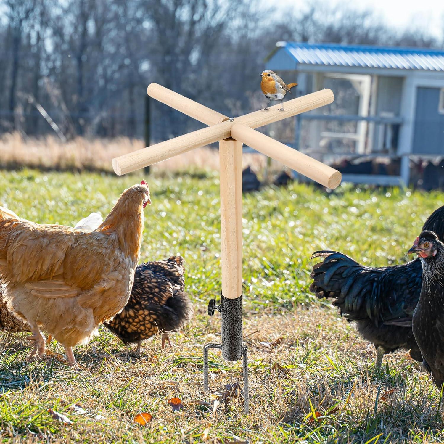 Perchero para Pollos ALLFULL 42x42x67.6cm Madera Natural