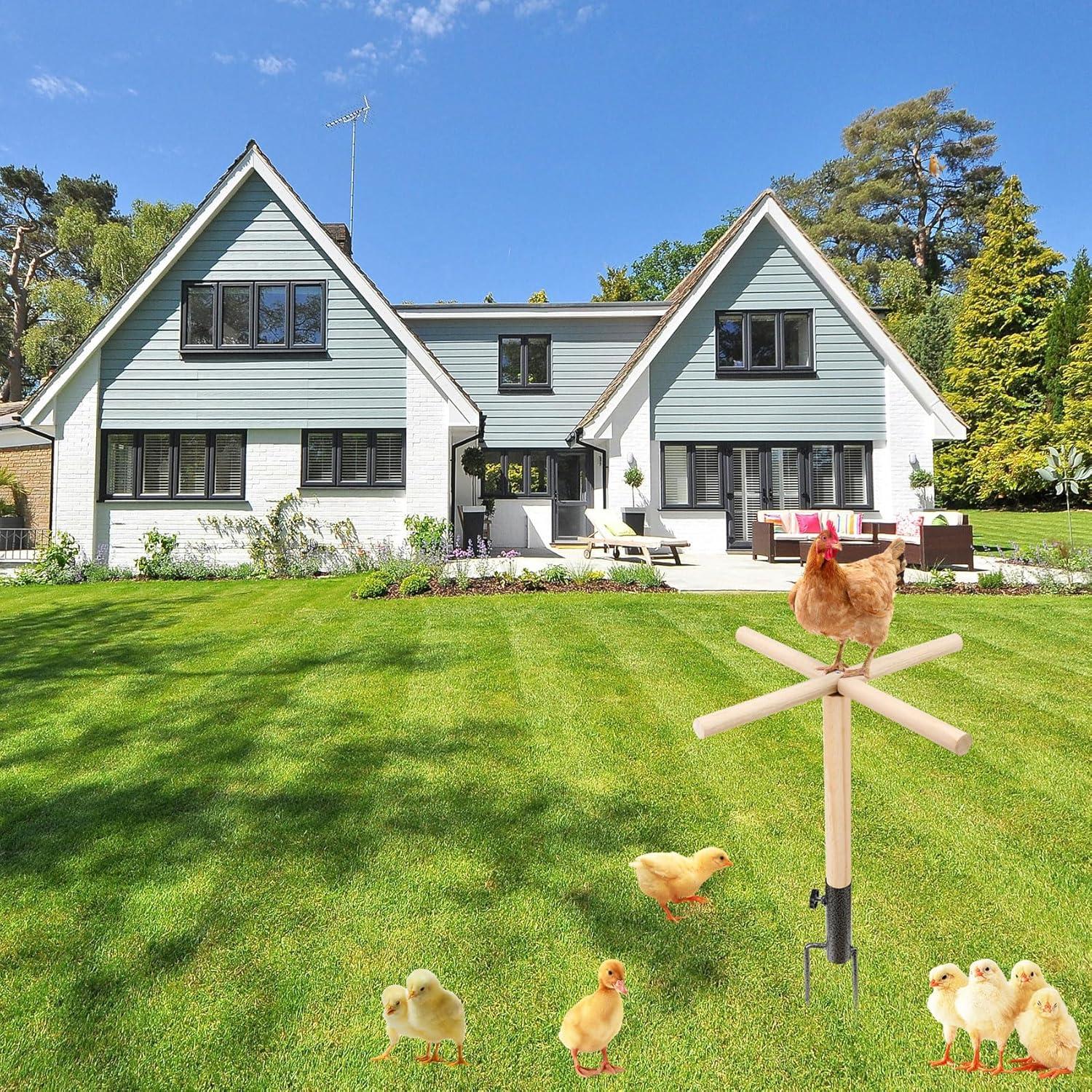 Perchero para Pollos ALLFULL 42x42x67.6cm Madera Natural