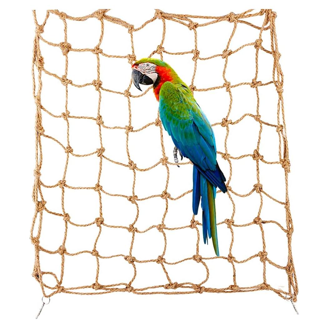 Red de Escalada para Aves VTurboWay 60x60 cm Cuerda Natural