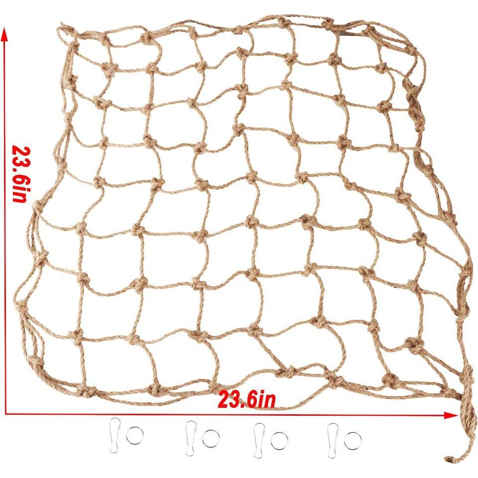 Red de Escalada para Aves VTurboWay 60x60 cm Cuerda Natural