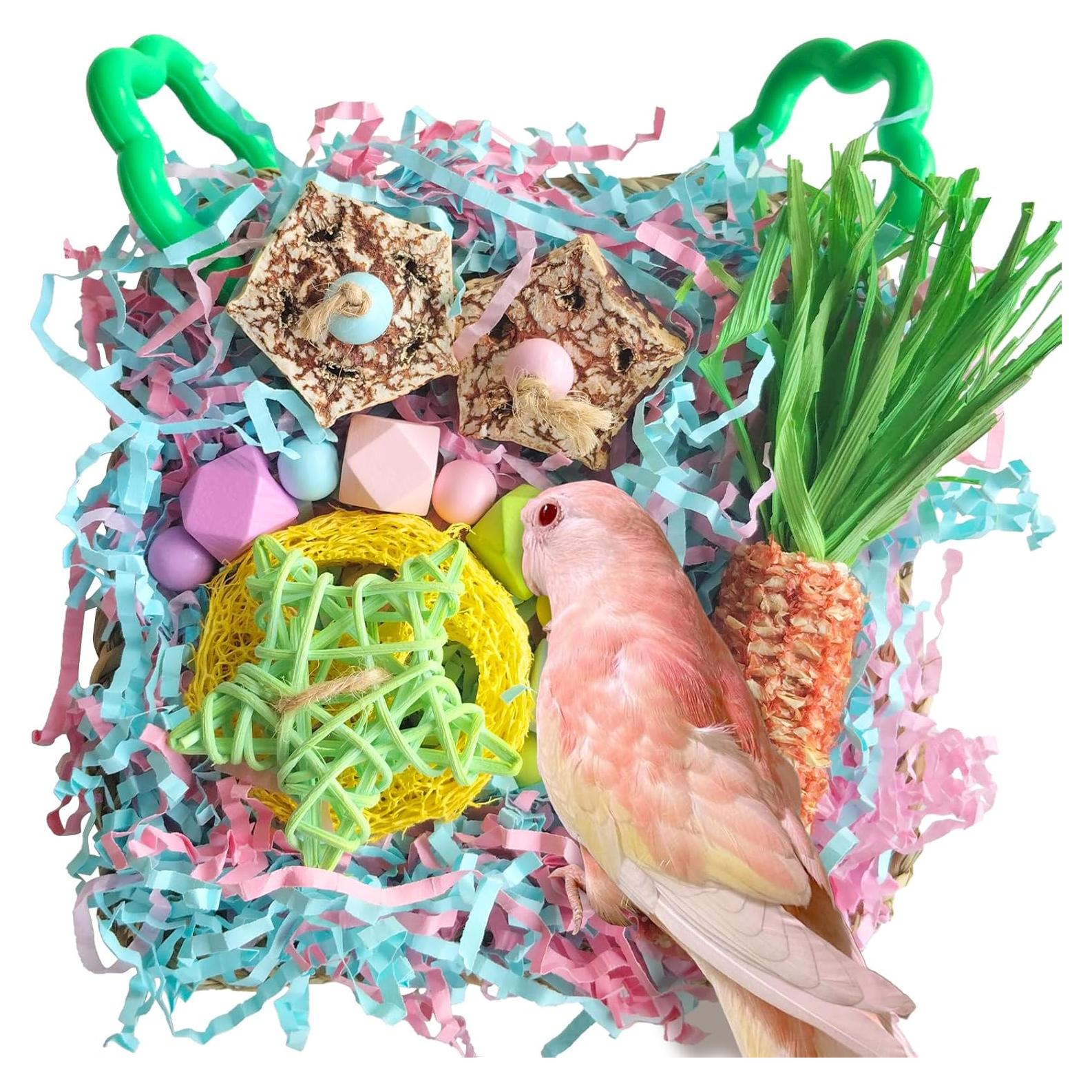 Juguete para Aves Tyotrbs Rosa 13.97 cm con Forrajeo y Escalada