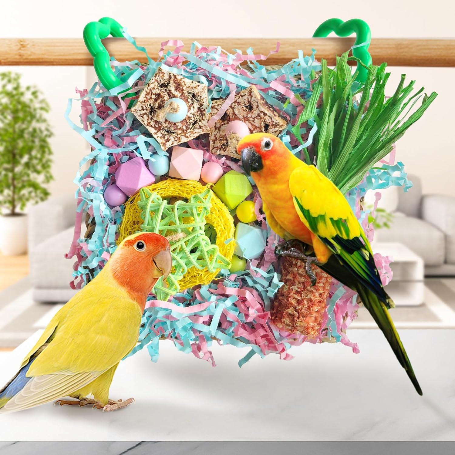 Juguete para Aves Tyotrbs Rosa 13.97 cm con Forrajeo y Escalada