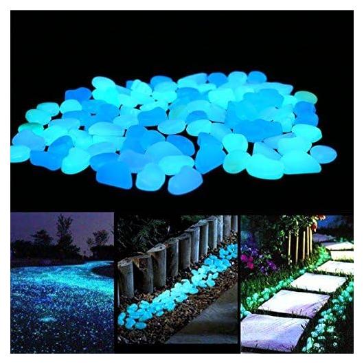 Piedras Brillantes en la Oscuridad Unime - 100 Pcs Azul