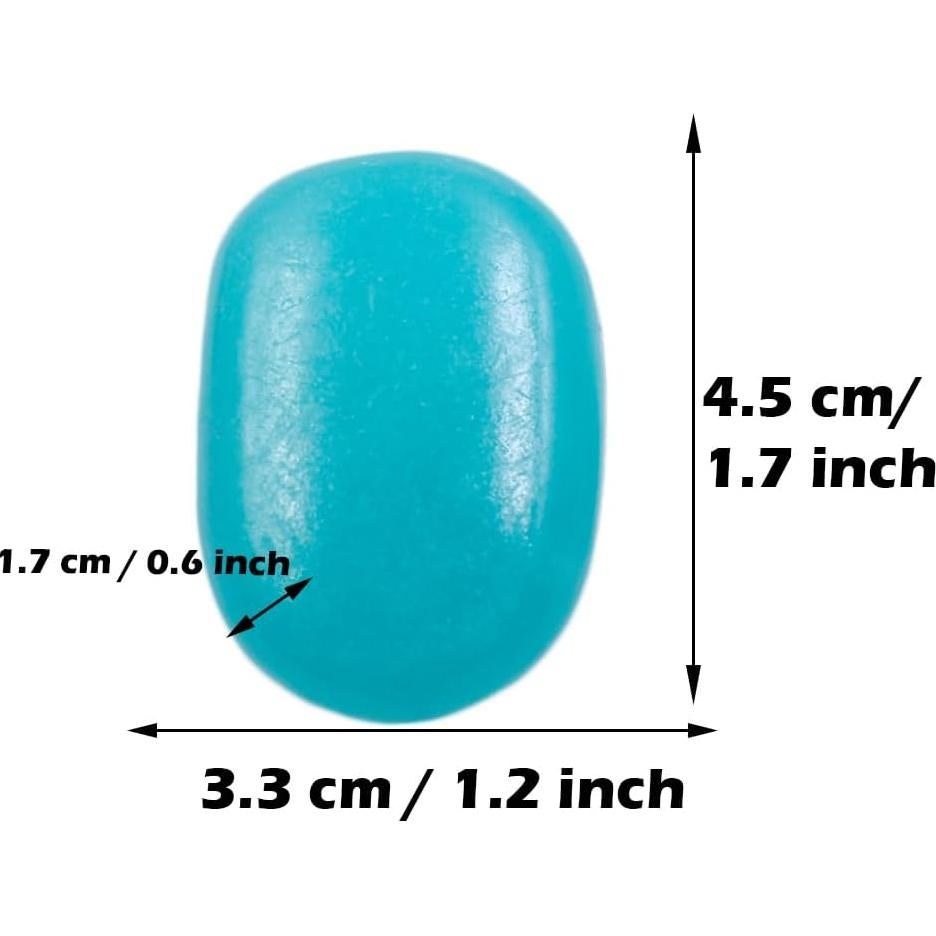 Piedras Brillantes Decorativas QTTLLI 10Pcs 4.5cm Azul Claro