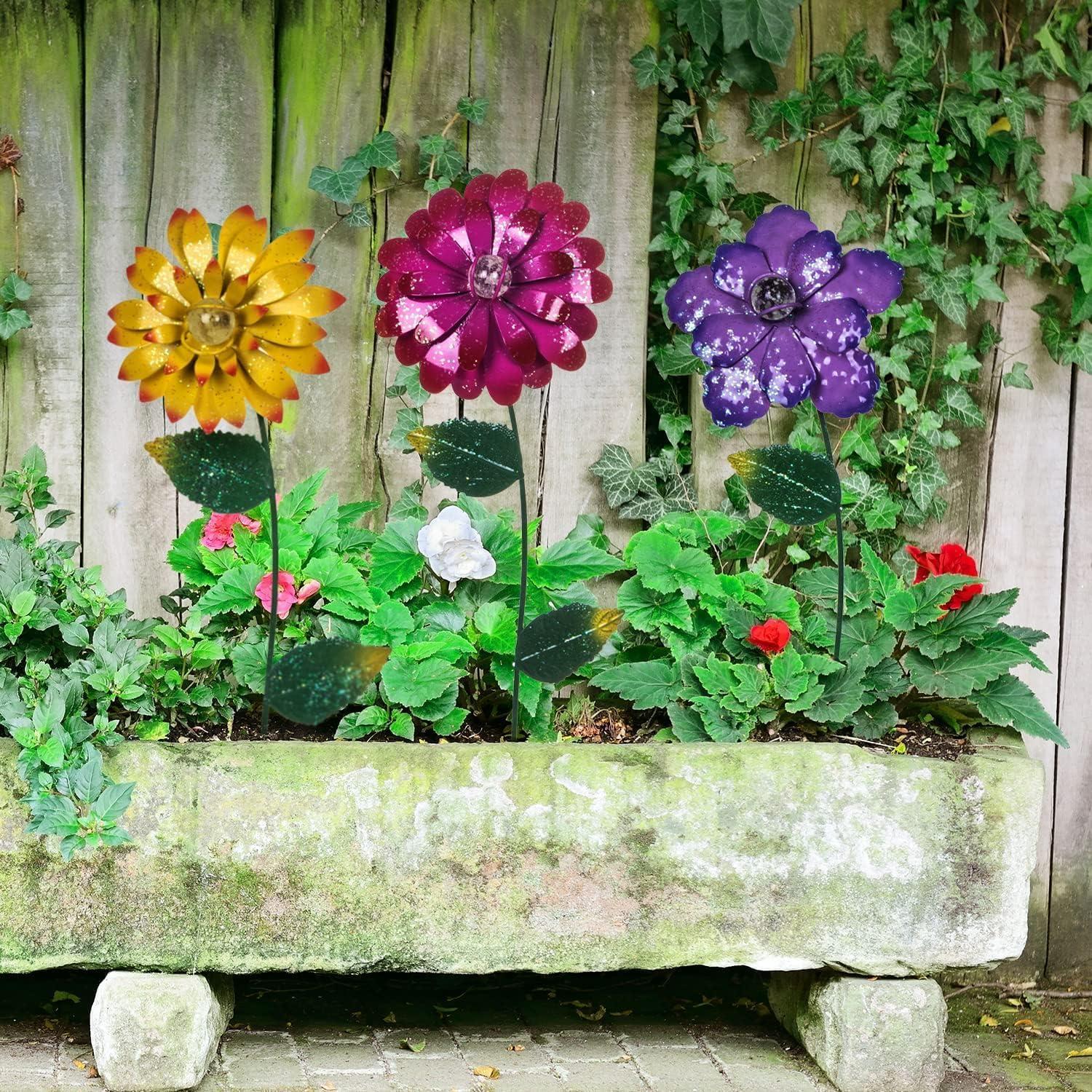 Estacas de Jardín Luminosas Topadorn - 3 Piezas de Metal