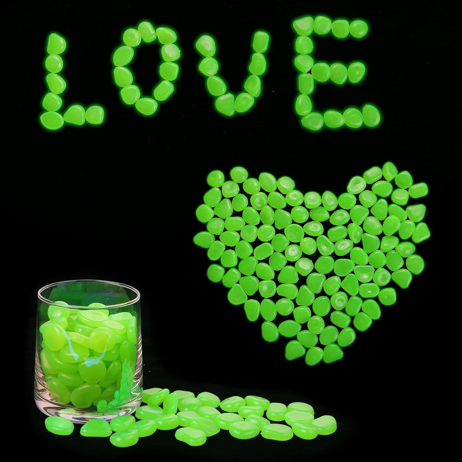 200 Piedras Brillantes en la Oscuridad TOSAMZOO para Jardín