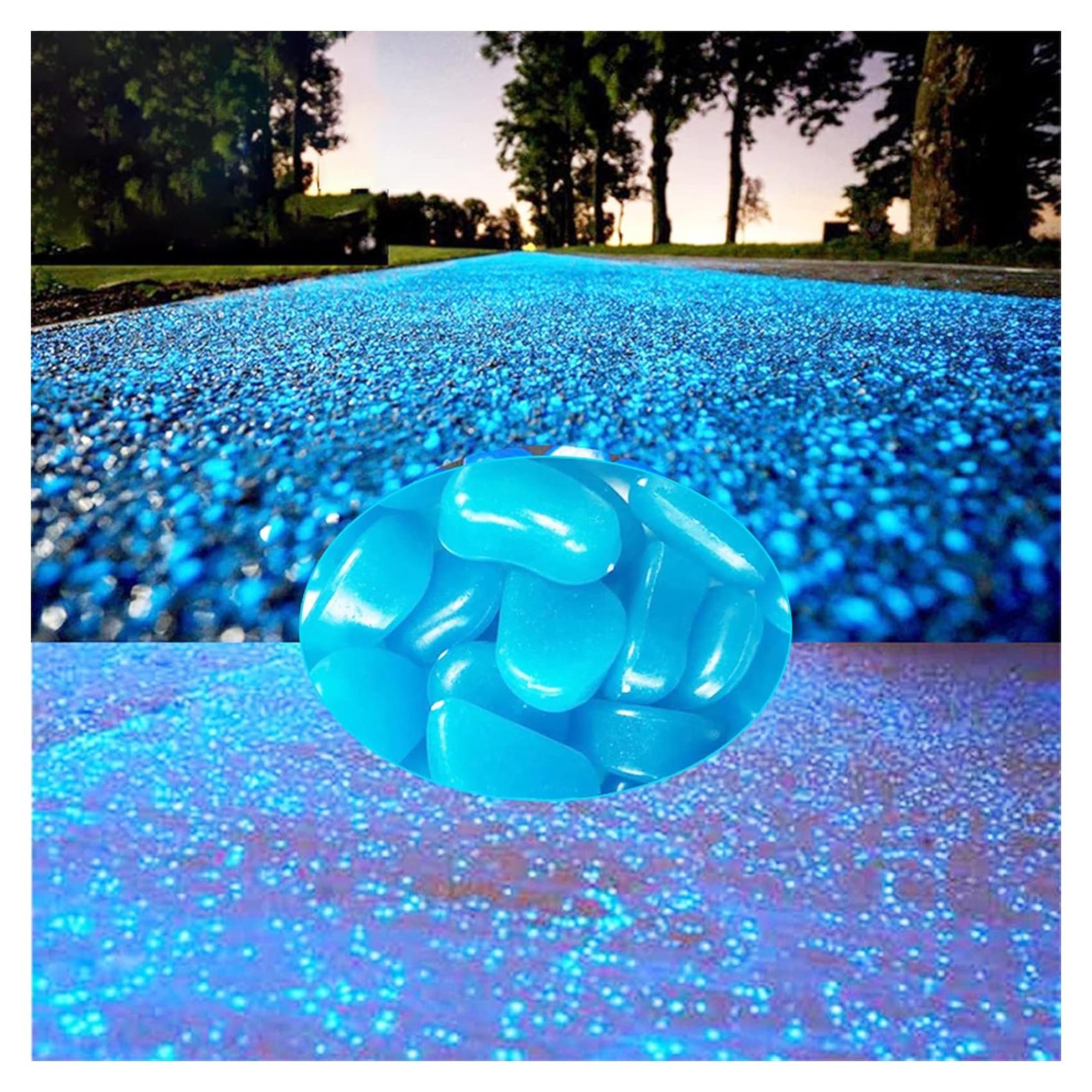 Piedras Brillantes en la Oscuridad 200PCS ABS Azul Decoración