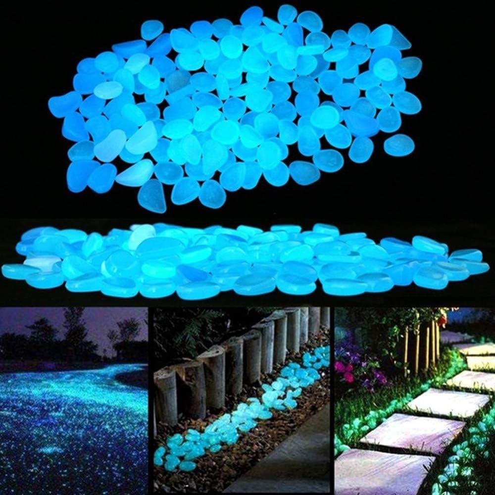 Piedras Brillantes en la Oscuridad 200PCS ABS Azul Decoración