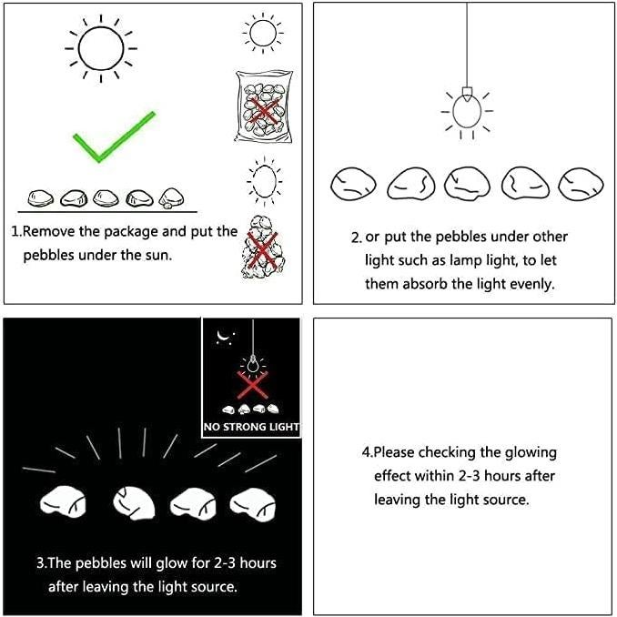 Piedras Brillantes en la Oscuridad 400 PCS 1KG Party Zealot
