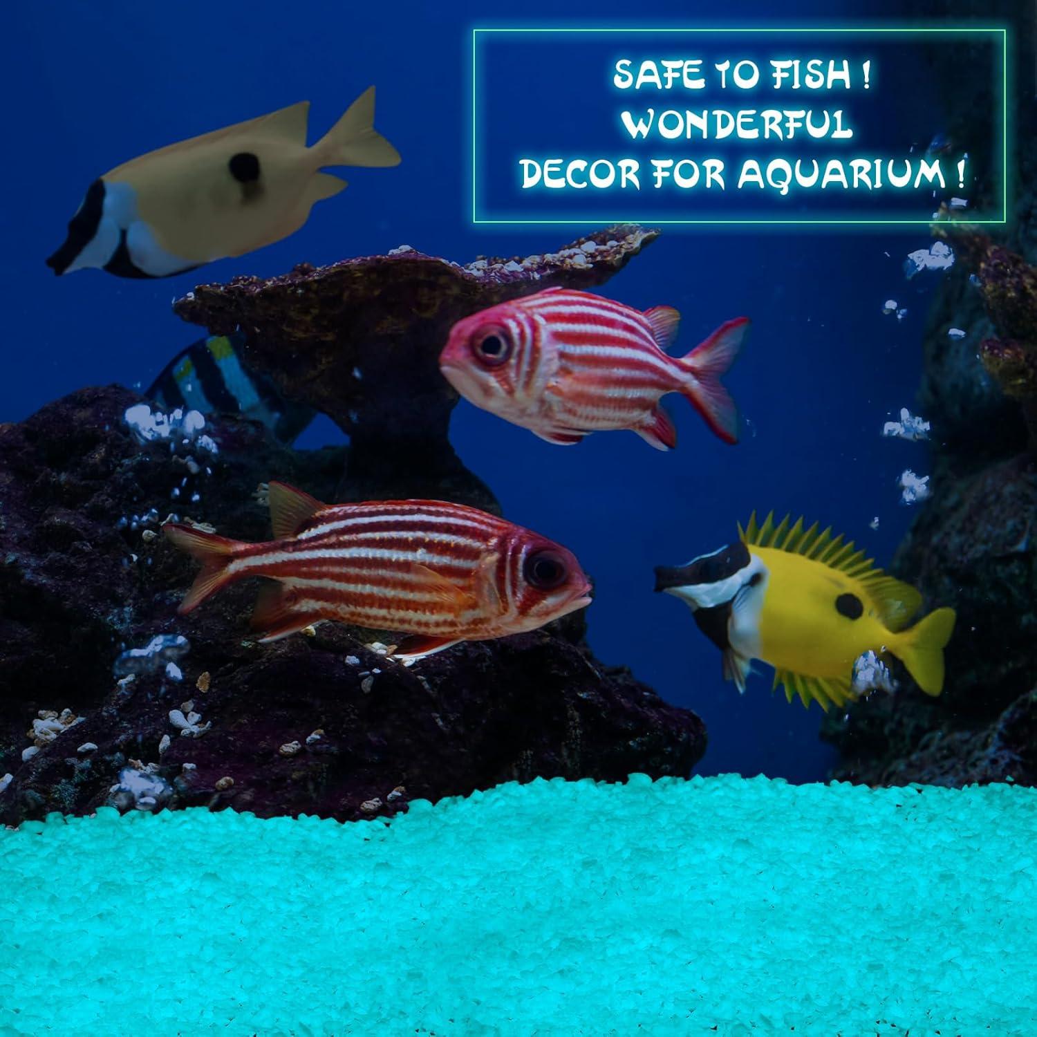 Grava que Brilla en la Oscuridad Wesiti 300g Verde Azul 3-5mm