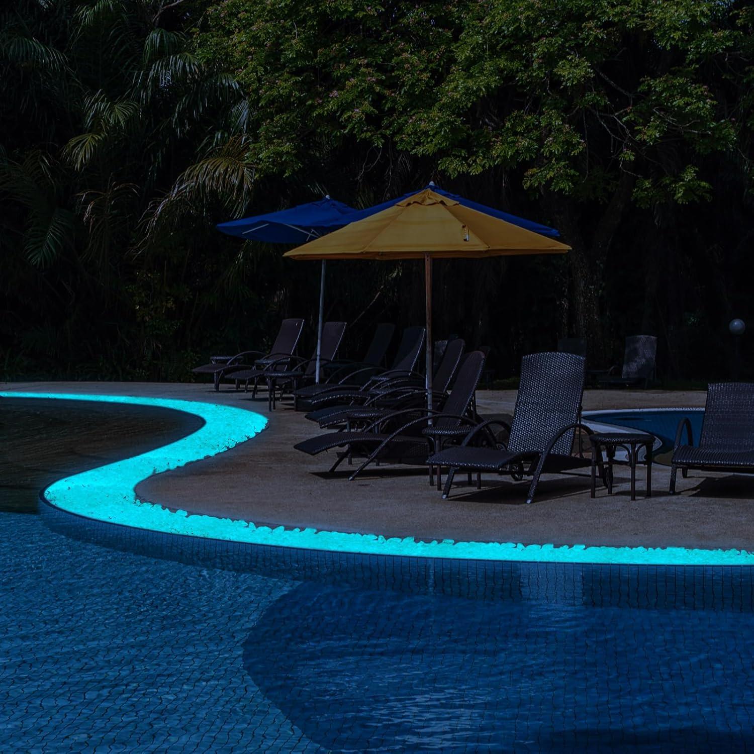 Grava que Brilla en la Oscuridad Wesiti 300g Verde Azul 3-5mm