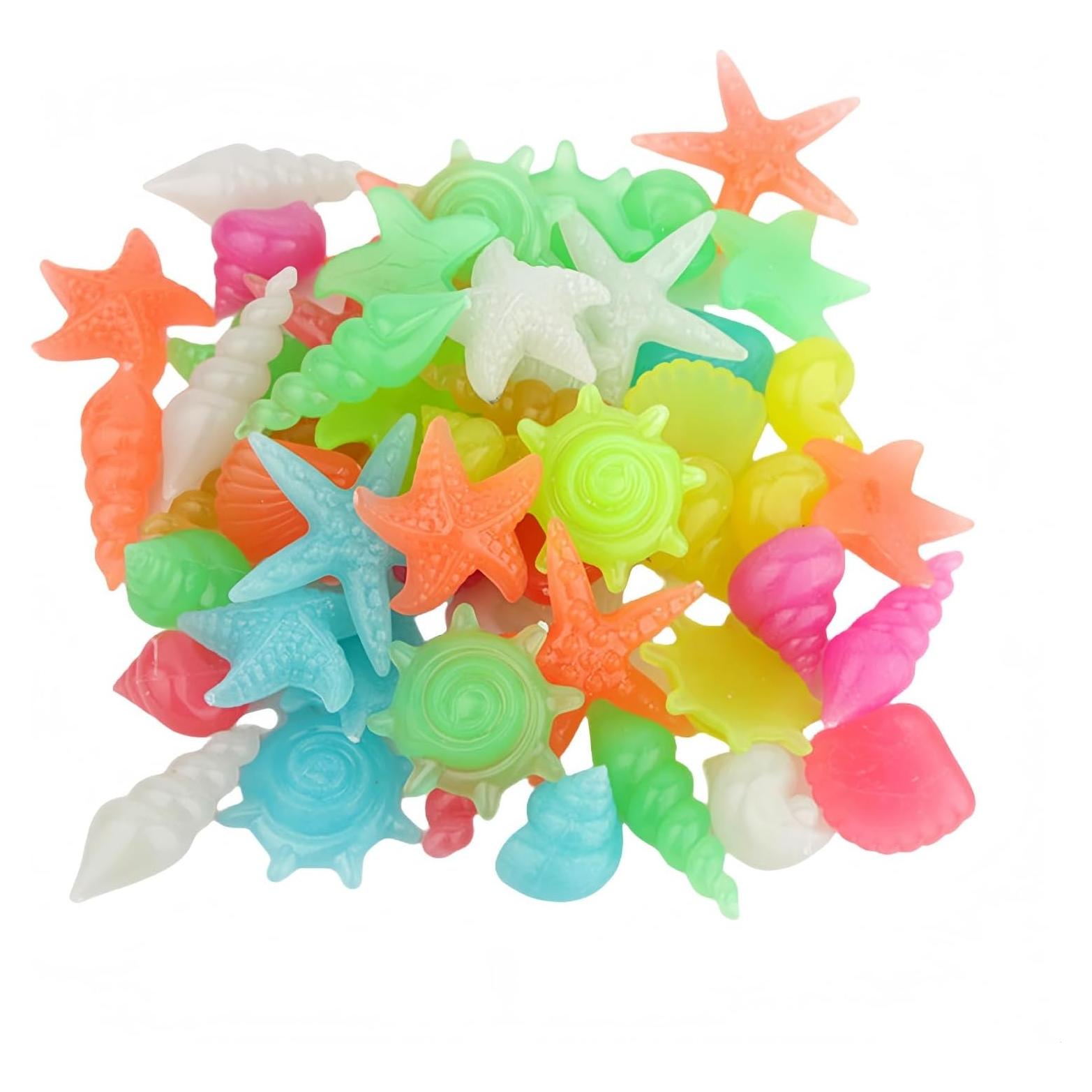 50 Piezas de Piedras Luminosa de Resina Multicolor para Jardín