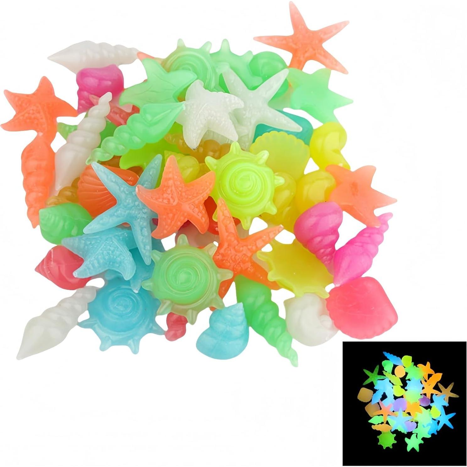 50 Piezas de Piedras Luminosa de Resina Multicolor para Jardín