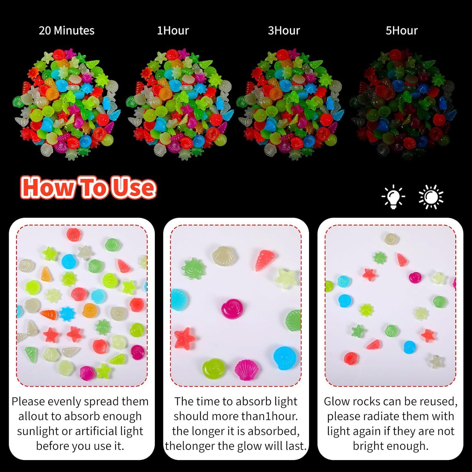 100 Rocas Luminiscentes para Acuarios Styquenzer 1.5cm