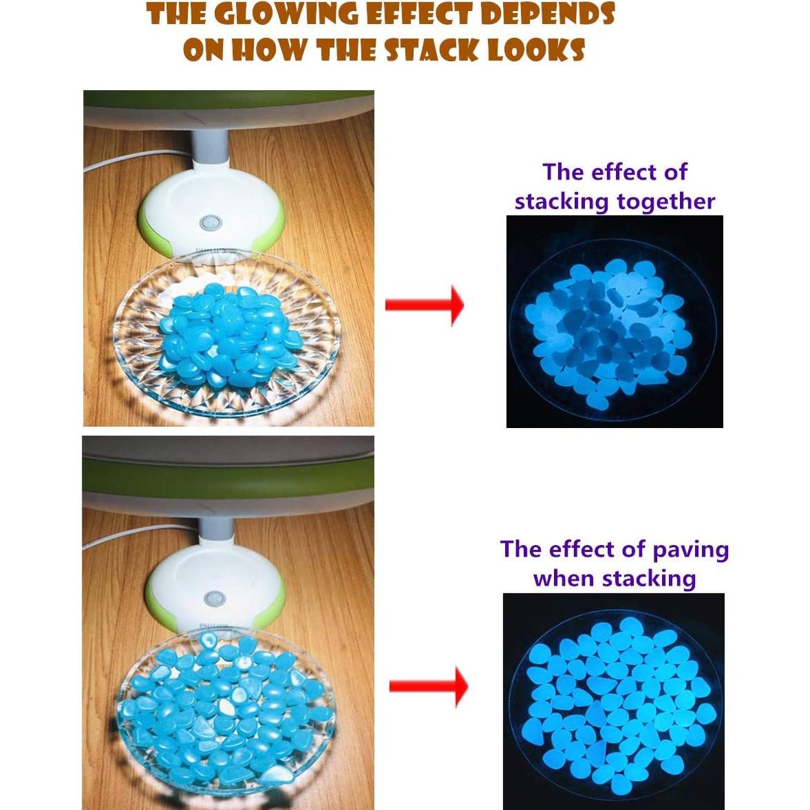 Piedras Luminiscentes JOSDIOX para Jardín y Acuario 100pcs