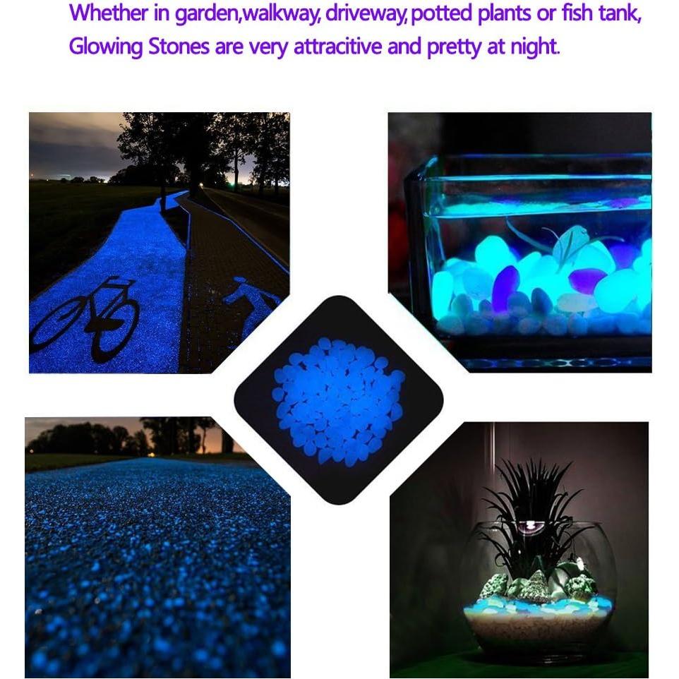 300 Piedras Brillantes en la Oscuridad Slomg para Jardín
