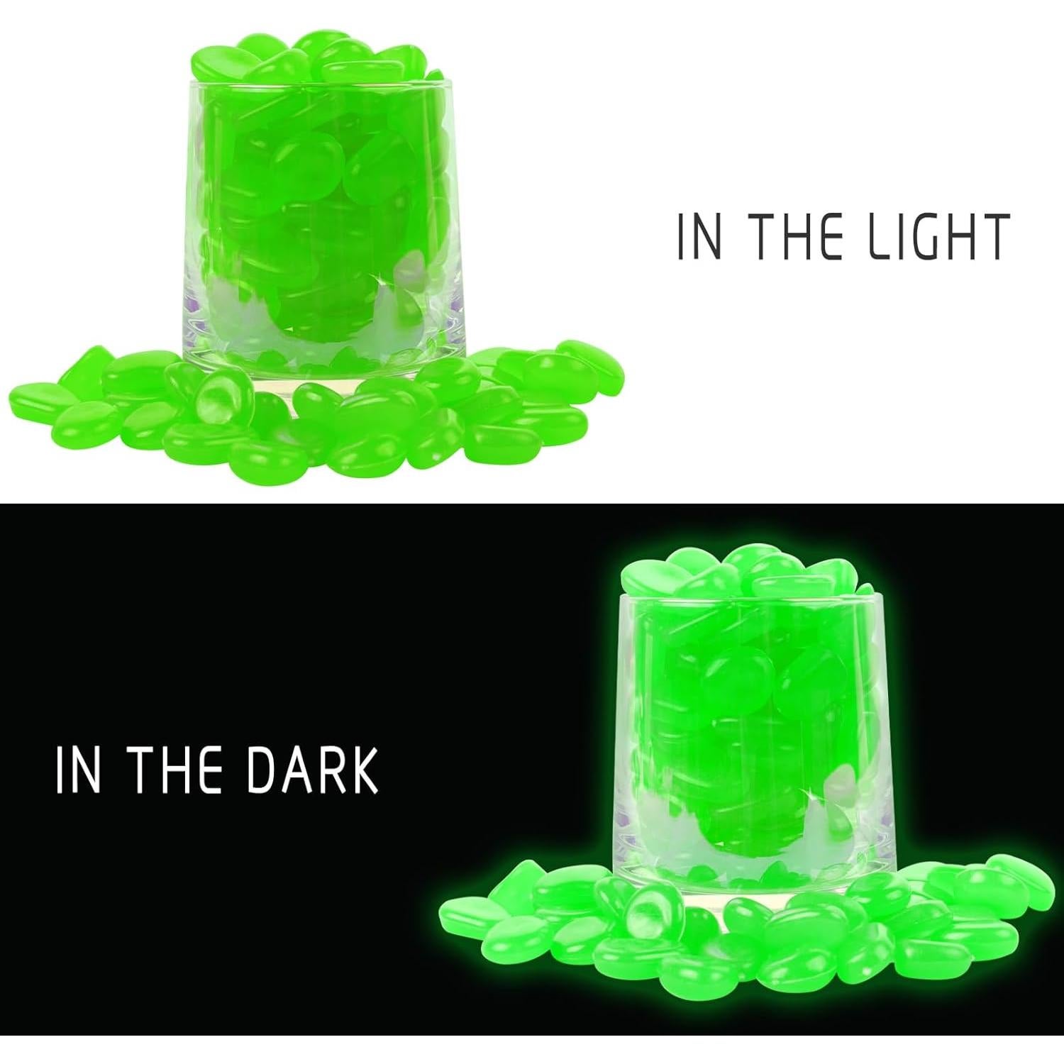 100 Piedras Brillantes en la Oscuridad TOSAMZOO para Jardín