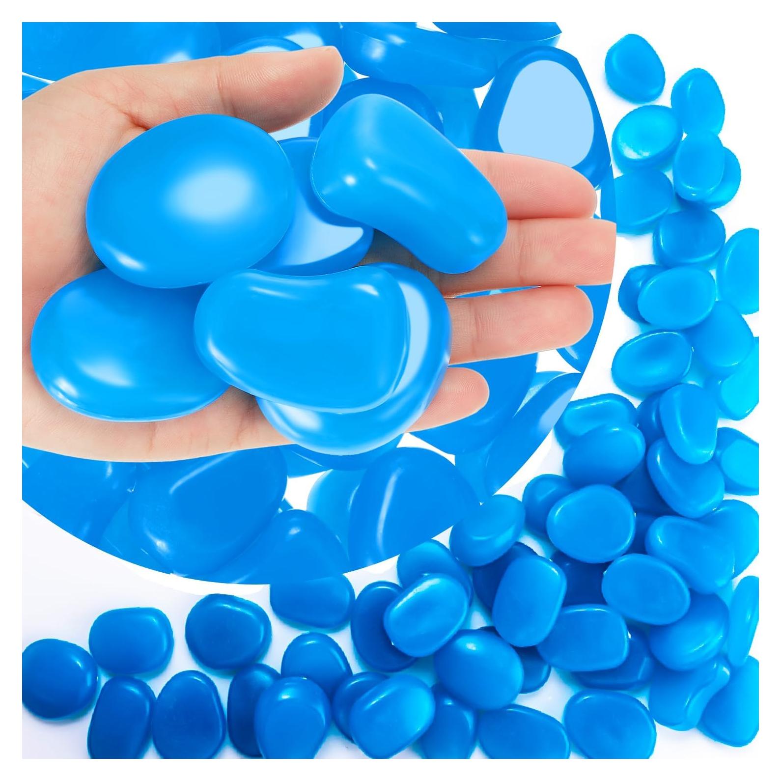 300 Rocas Luminiscentes Azul Oscuro para Acuarios 4.7kg