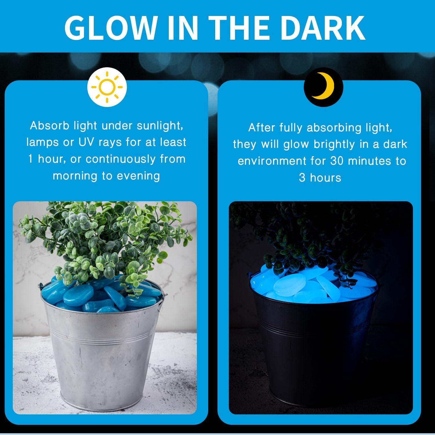 300 Rocas Luminiscentes Azul Oscuro para Acuarios 4.7kg