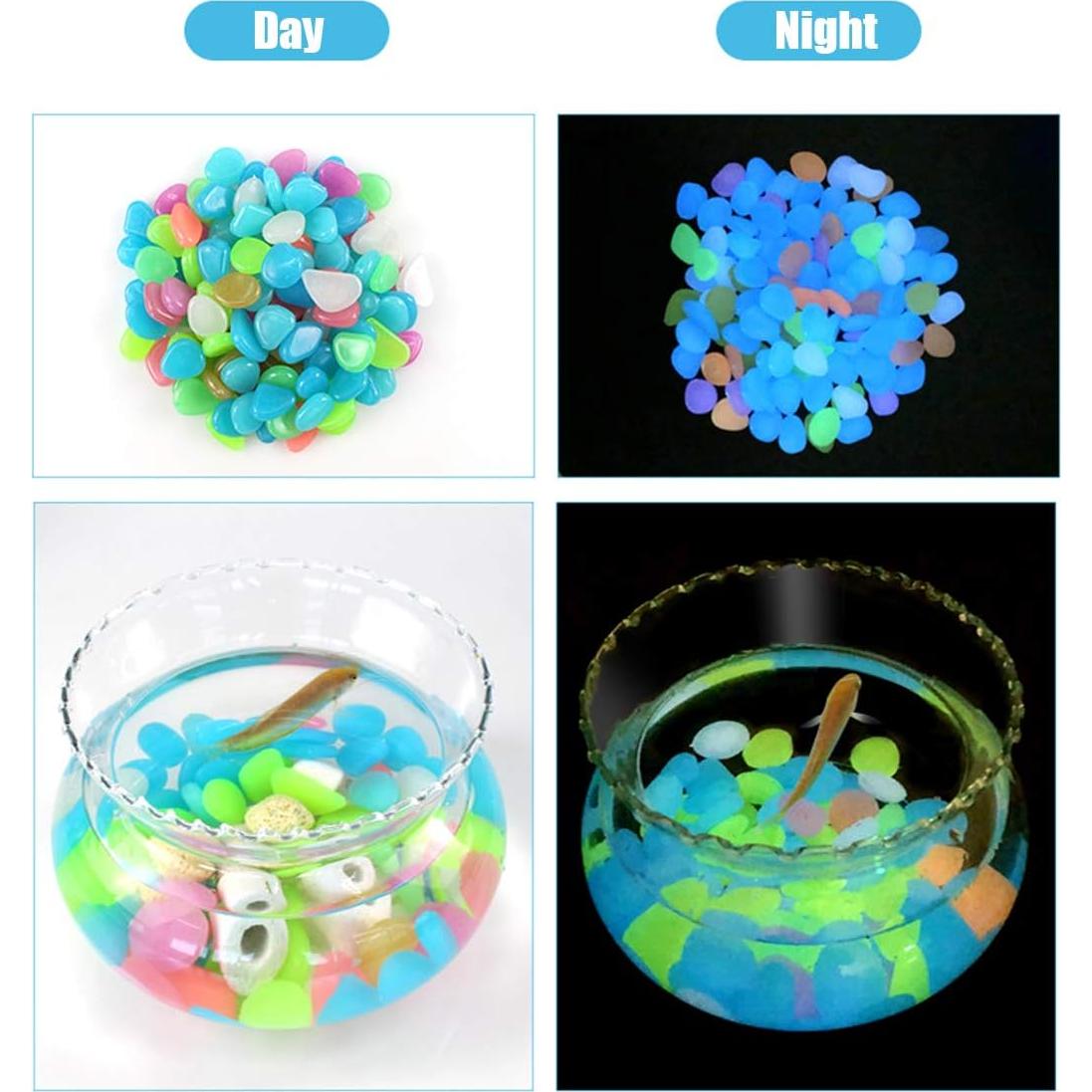 100 Piezas Piedras Brillantes en la Oscuridad para Jardín