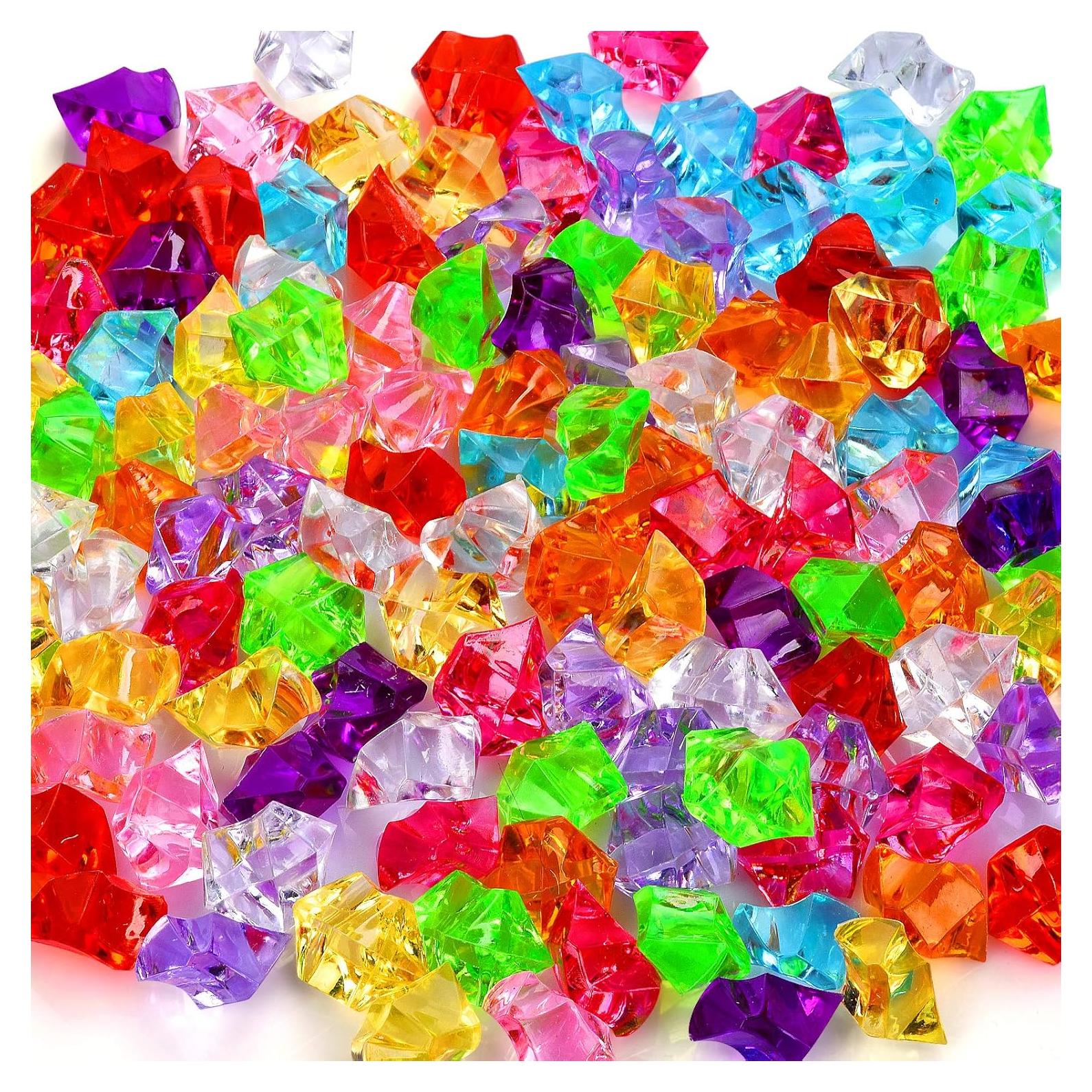180 Gemas de Plástico Multicolores TeeLiy para Decoración