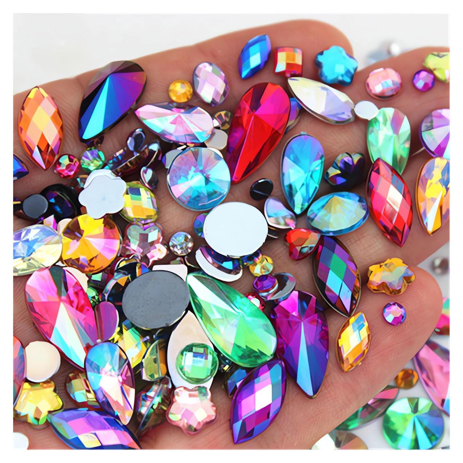 Mezcla de 1440 gemas acrílicas AB 3-10mm para manualidades