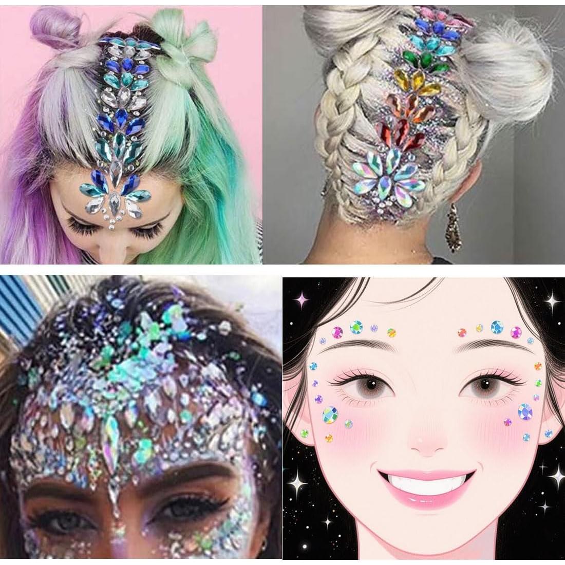 Mezcla de 1440 gemas acrílicas AB 3-10mm para manualidades