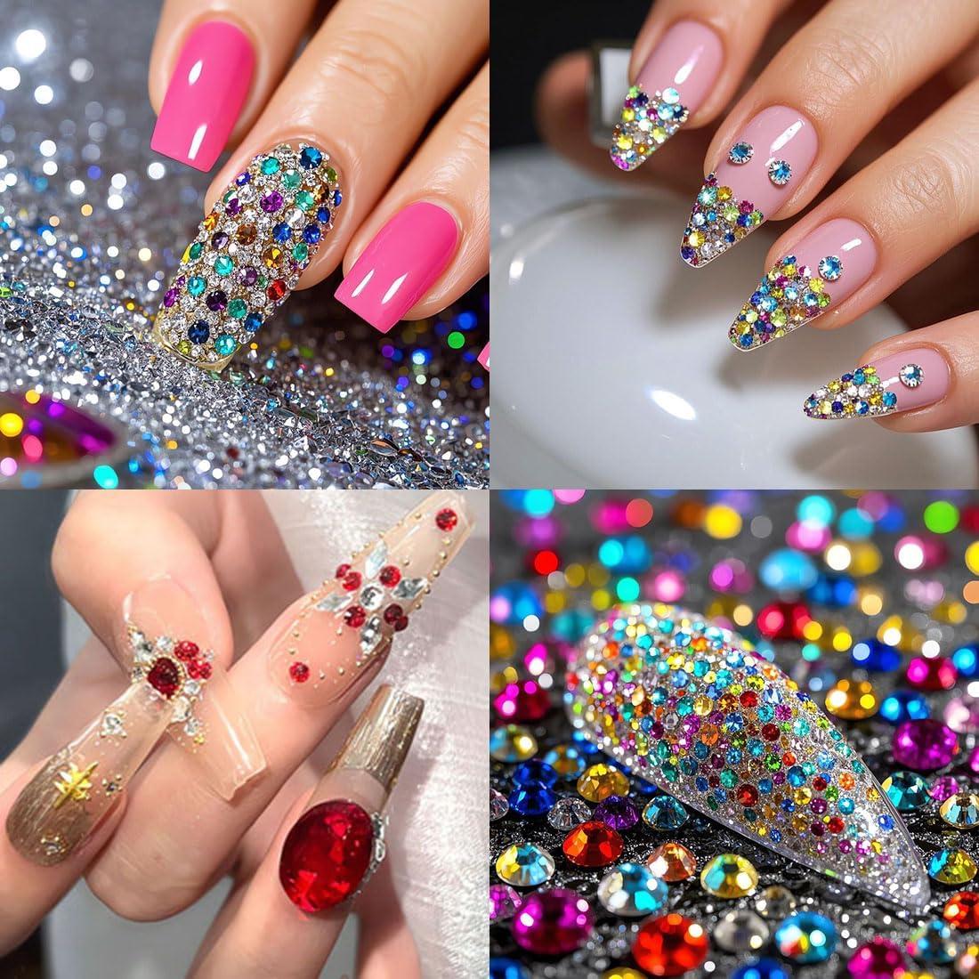 Mezcla de 1440 gemas acrílicas AB 3-10mm para manualidades