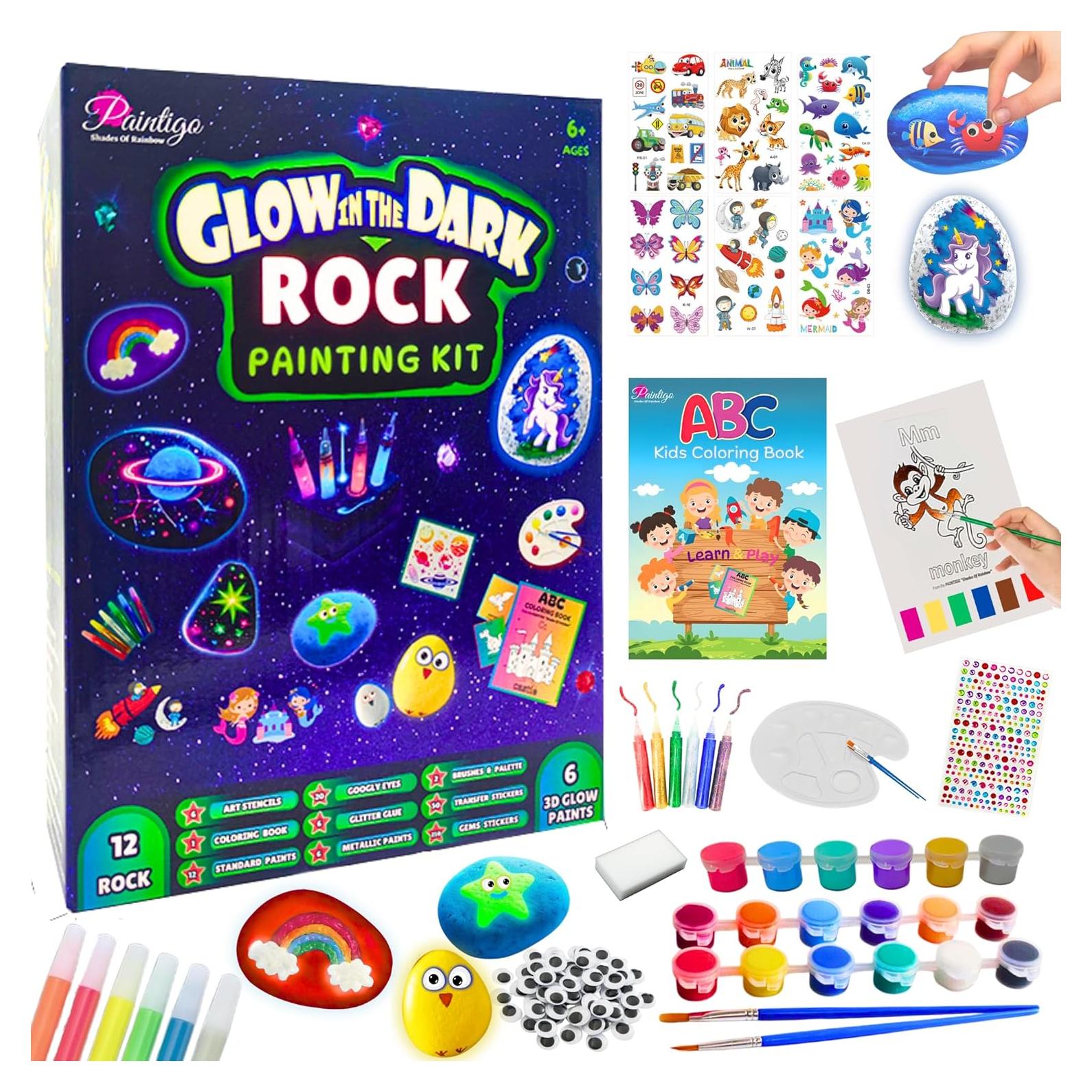 Kit de Pintura de Rocas PAINTIGO para Niños 6-12 Años