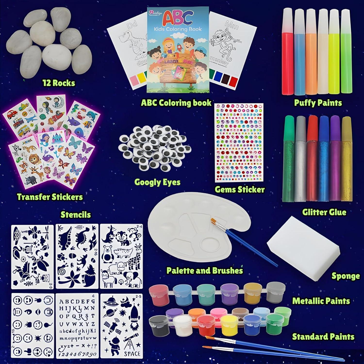 Kit de Pintura de Rocas PAINTIGO para Niños 6-12 Años