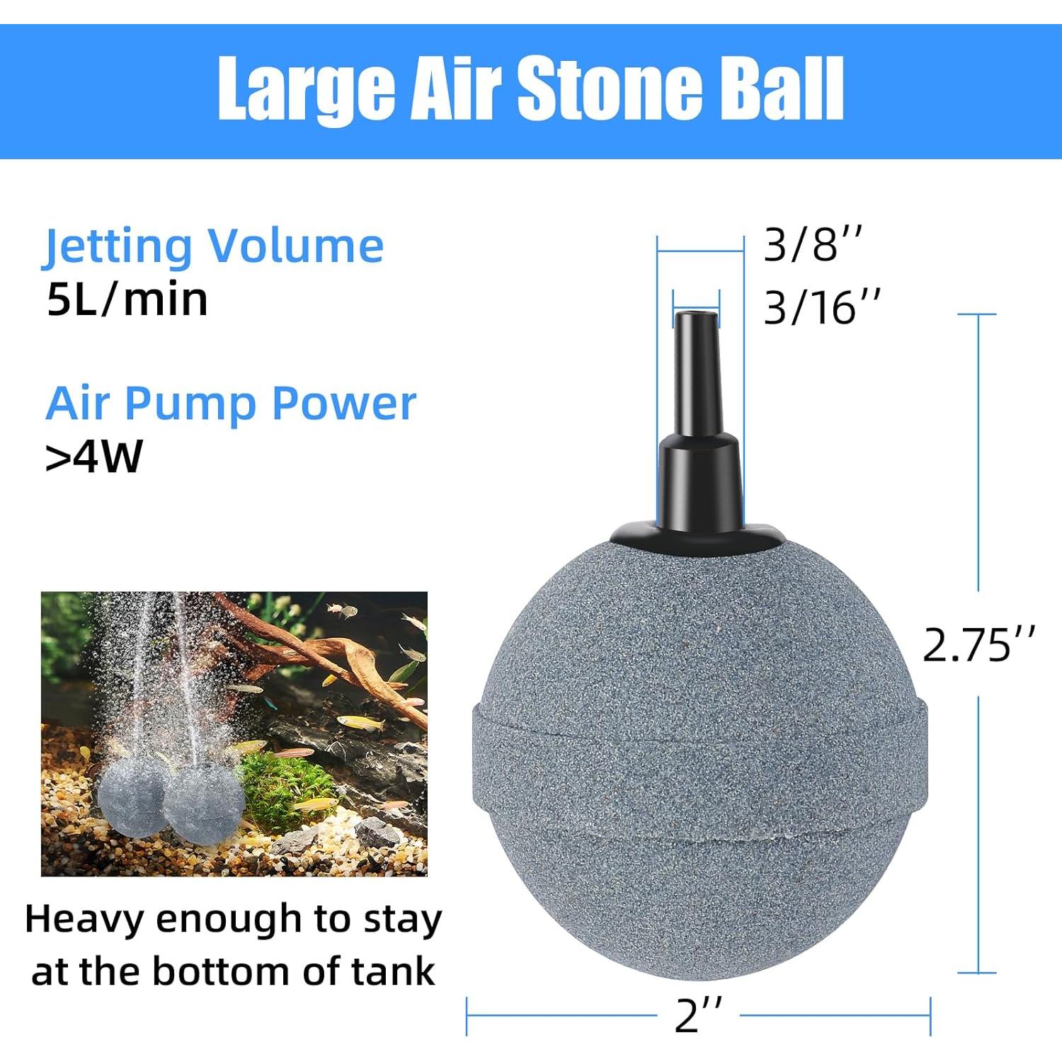 Piedras de Aire AQUANEAT 5 cm Difusor de Oxígeno para Acuarios