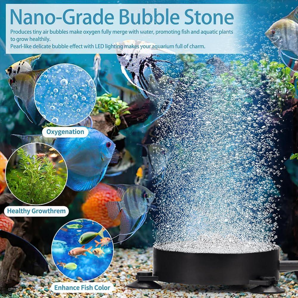 Disco Burbujeante LED para Acuario DaToo 5.3cm Multicolor