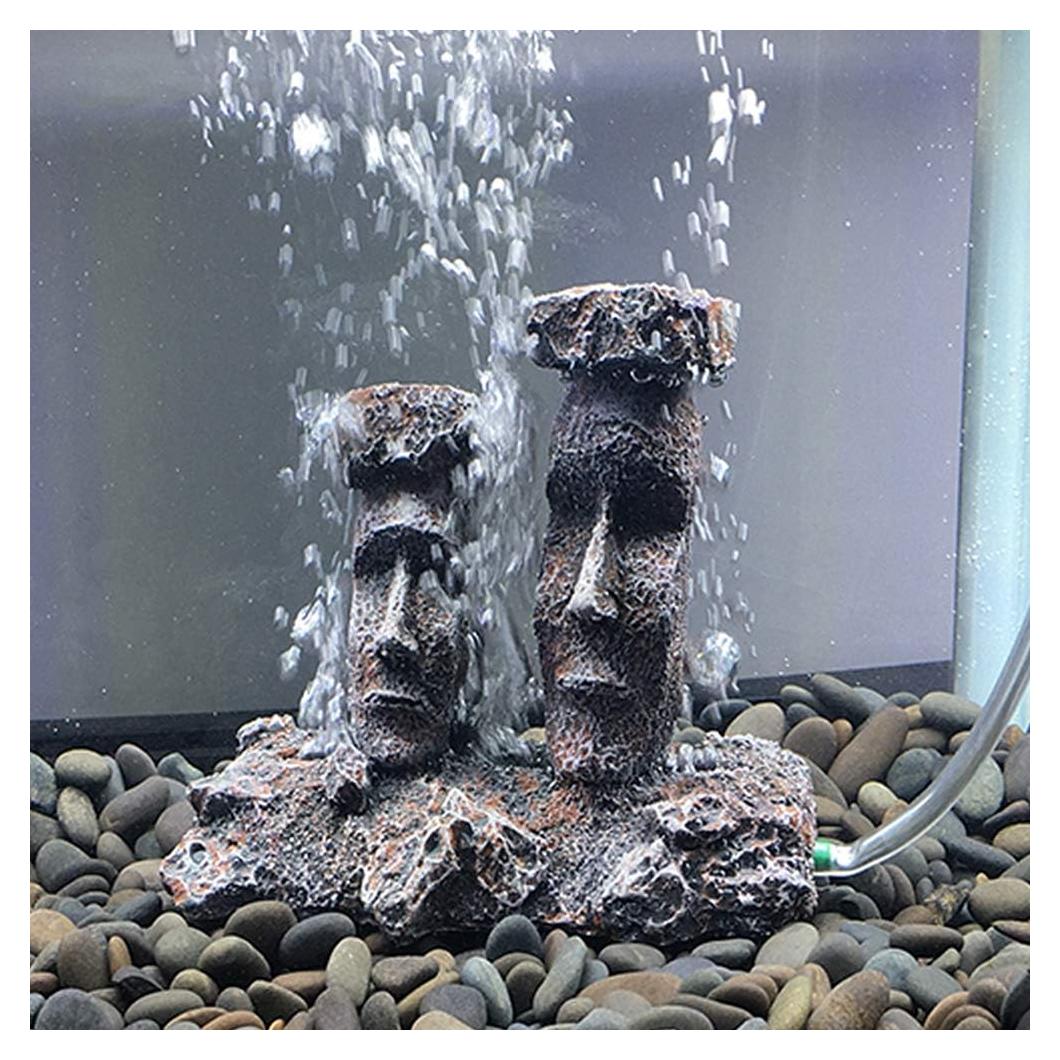 Decoración de Acuario Smoothedo-Pets Moai 10cm Gris