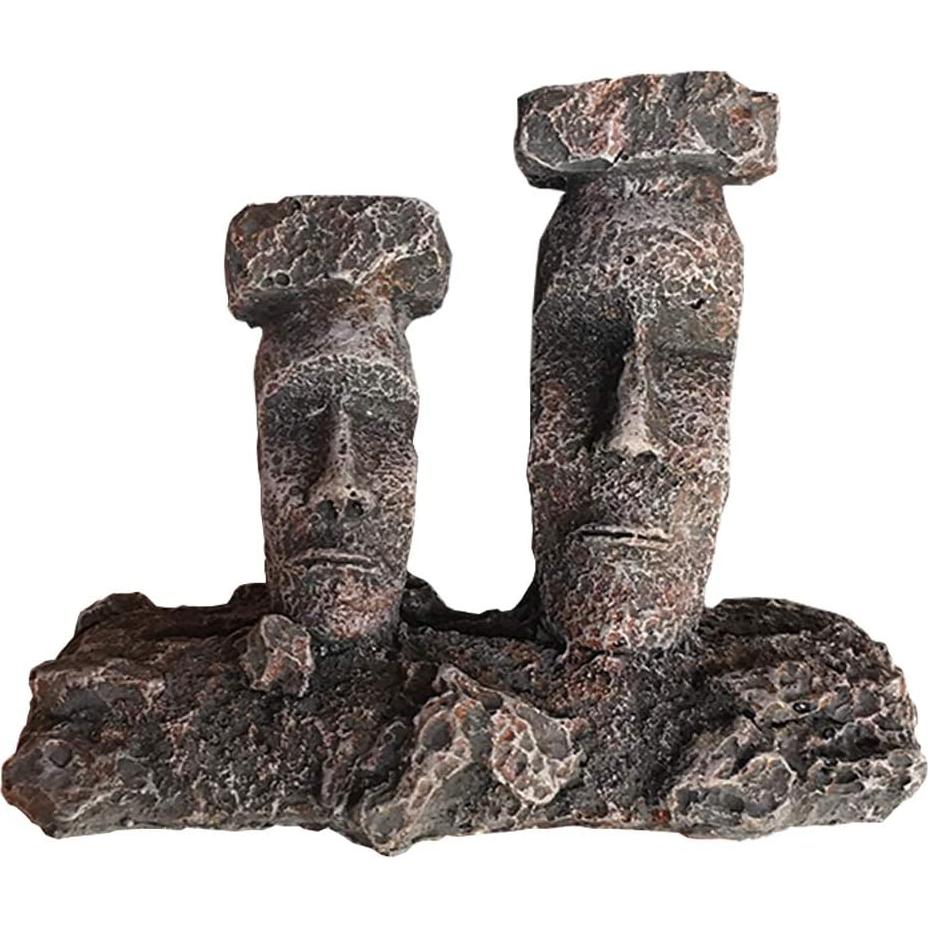 Decoración de Acuario Smoothedo-Pets Moai 10cm Gris