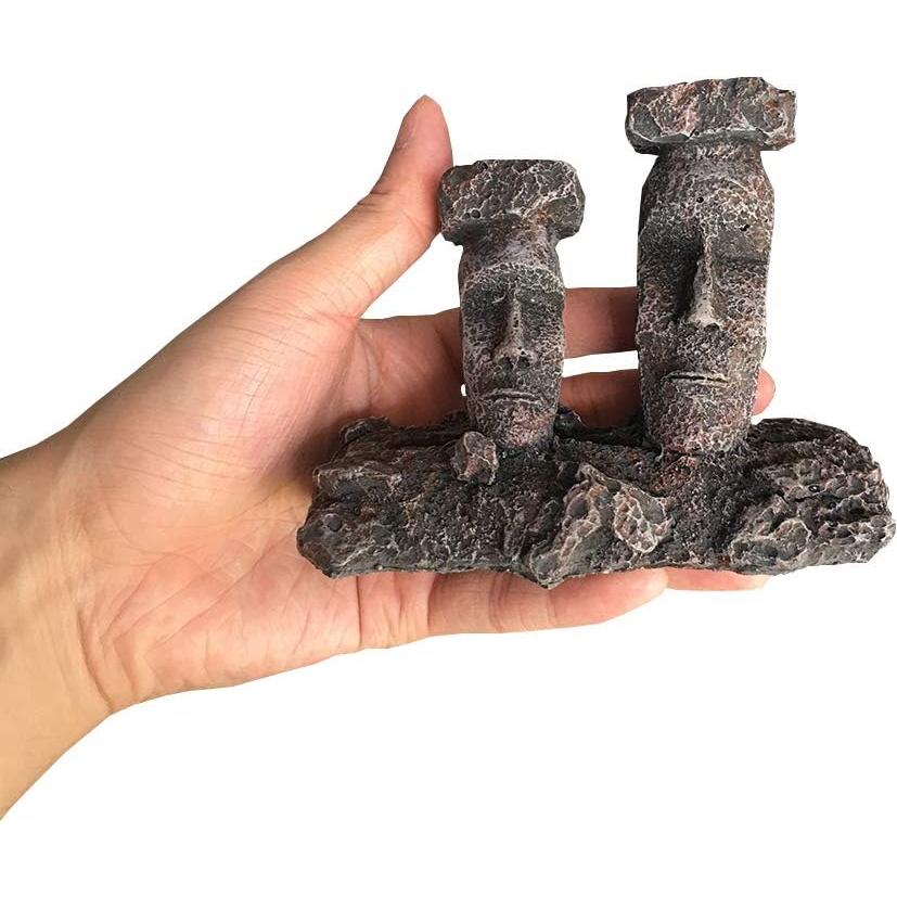 Decoración de Acuario Smoothedo-Pets Moai 10cm Gris