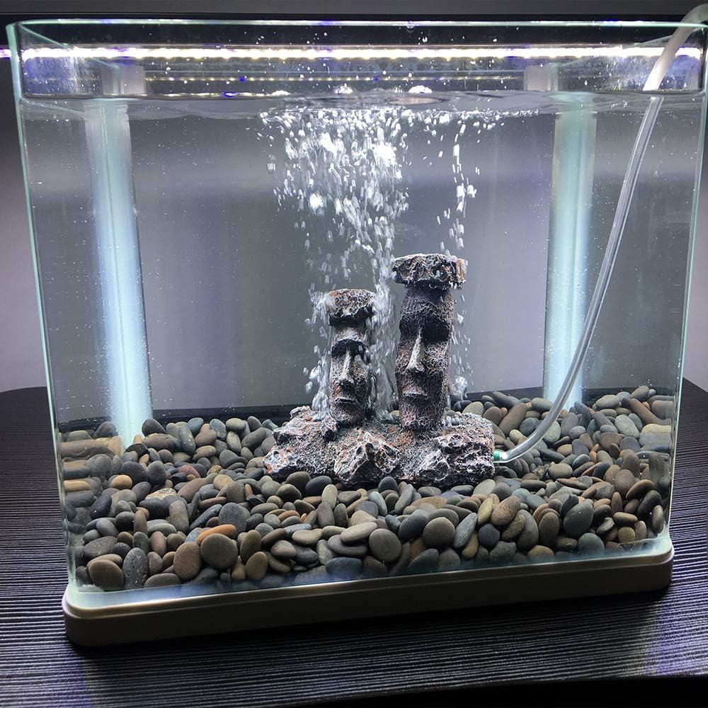 Decoración de Acuario Smoothedo-Pets Moai 10cm Gris