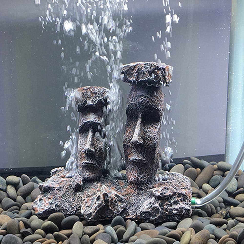 Decoración de Acuario Smoothedo-Pets Moai 10cm Gris