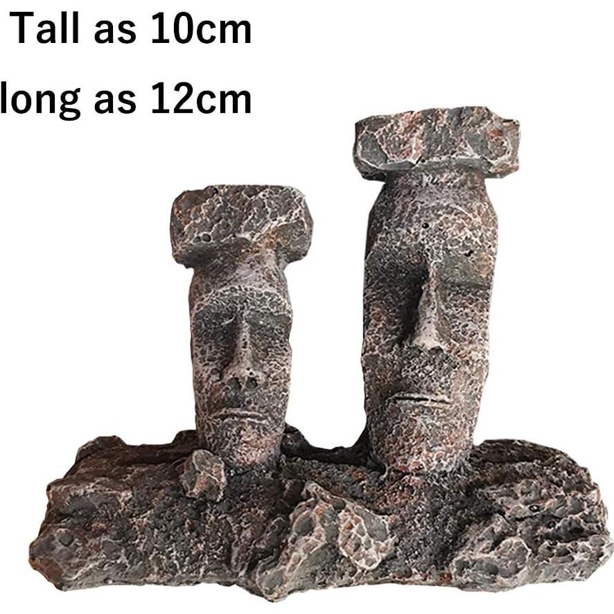Decoración de Acuario Smoothedo-Pets Moai 10cm Gris