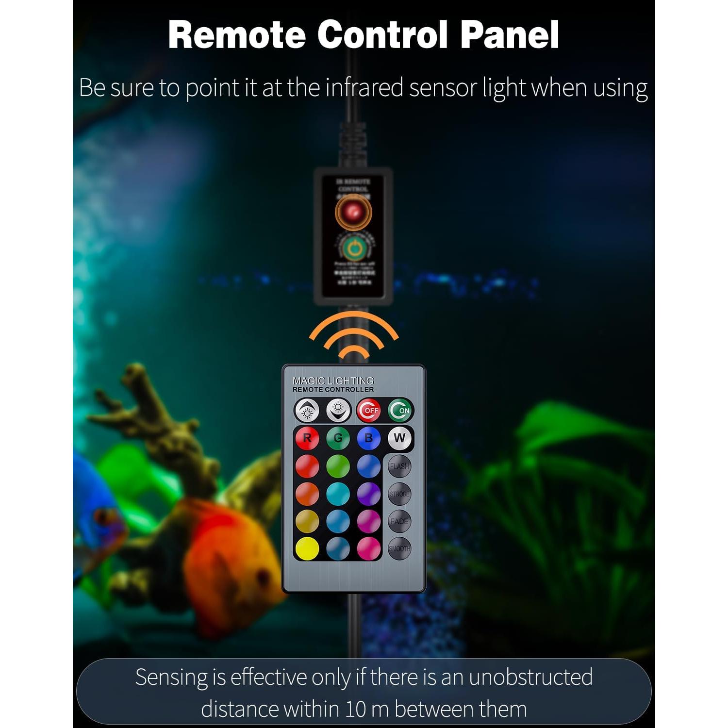 Luz LED Subacuática Pawfly con Control Remoto y 4 Modos