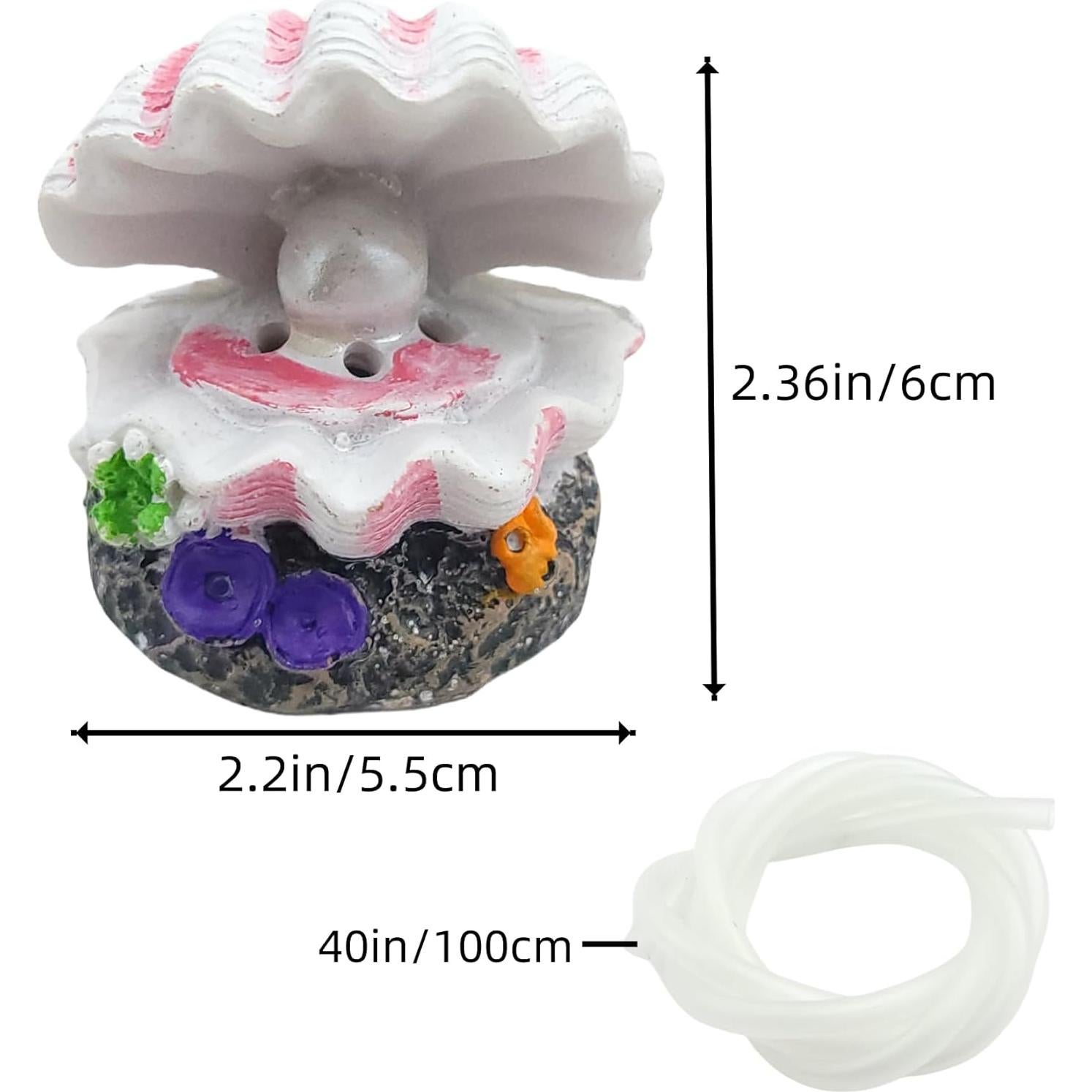 Burbujeador de Concha de Acuario Lssapr Rosa 54mm x 55mm